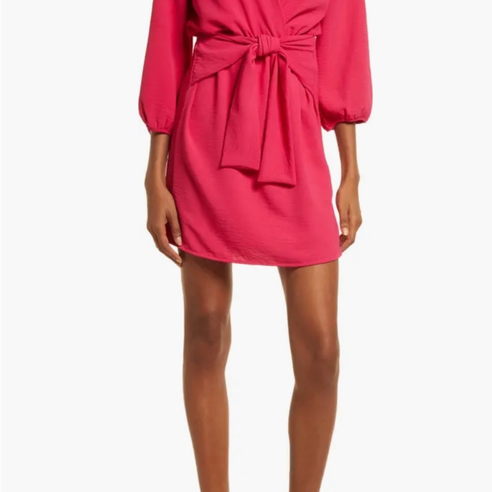 Fraiche by J Tie-Front Mini Dress in Cherry | NWT | Size M